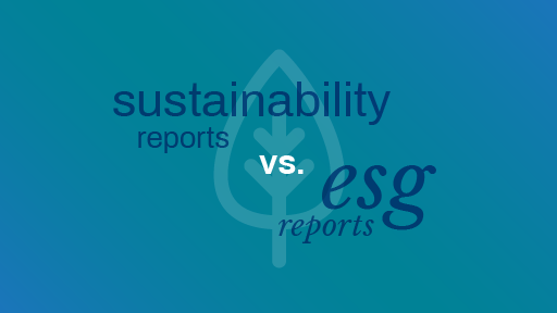 sustainability vs ESG reporting graphic