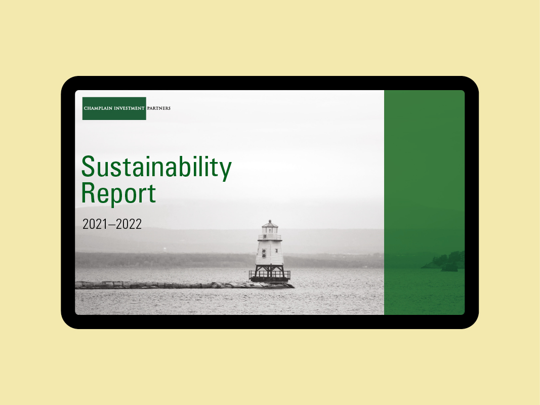 Champlain Investment Partners 2021 Sustainability Report example