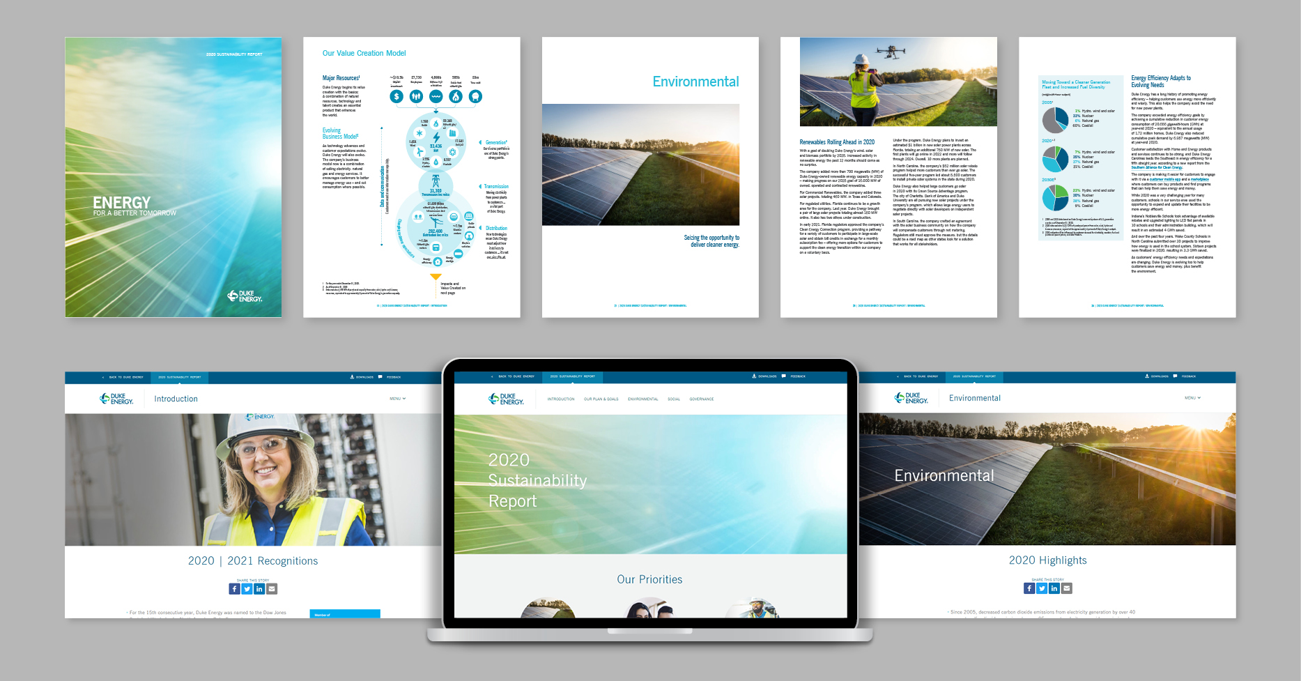 sustainability report print and online example