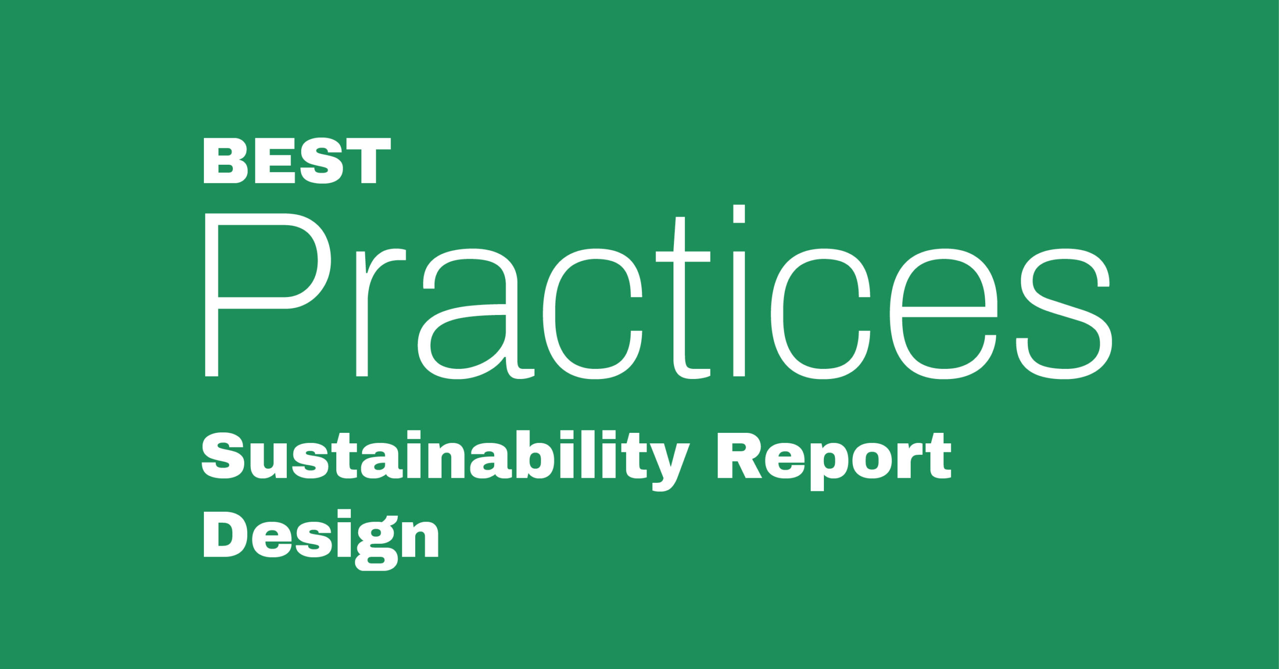 Best practices for ESG report design graphic