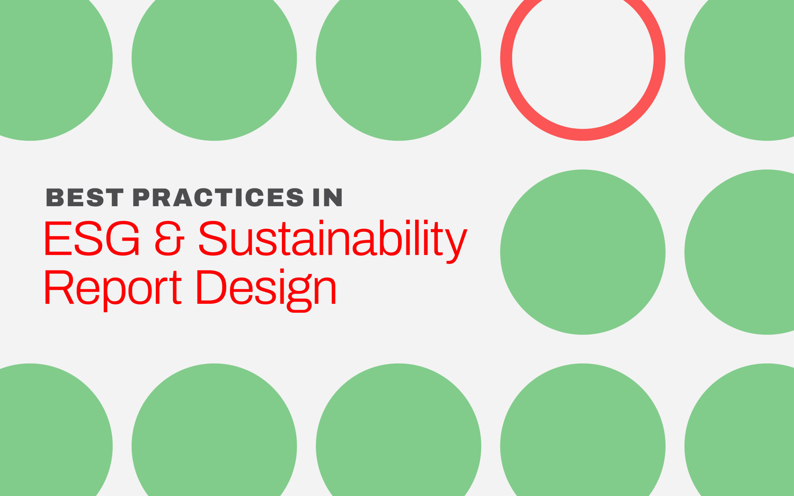 best practices sustainability report design graphic