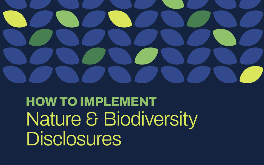 Nature and biodiversity disclosure graphic